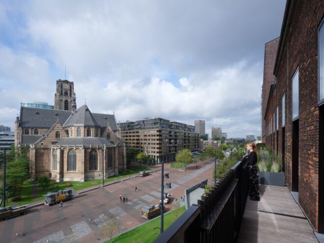 view of Rotterdam from an apartment balcony