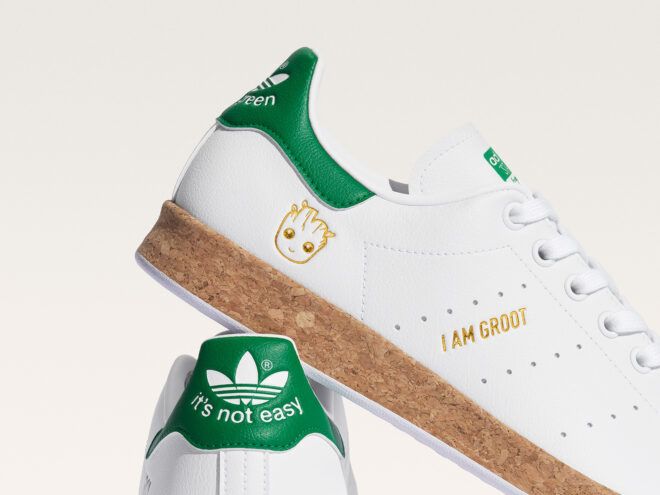 Adidas sneakers with Groot design