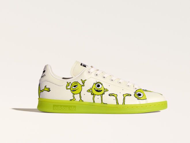adidas sneakers with Mike Wazowski cartoon character print