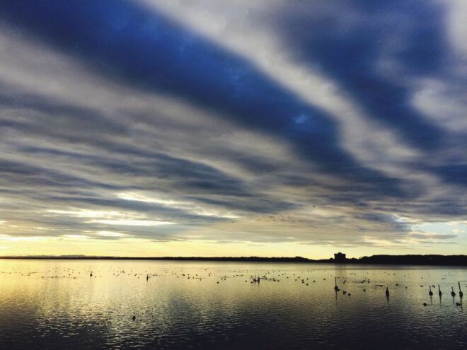 lake at dusk