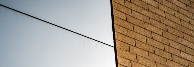 metal and brick wall