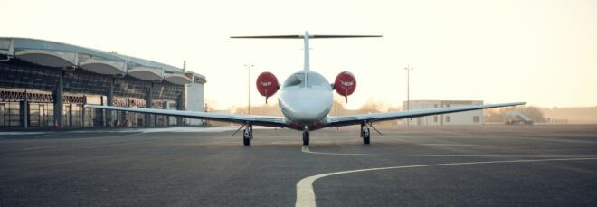 airplane at terminal in France