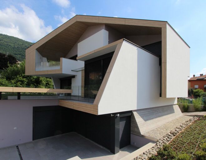 white and light wood geometric home