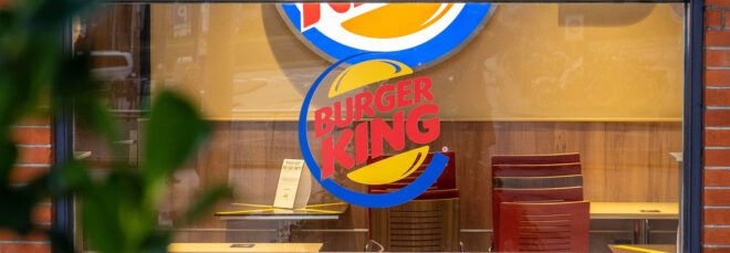 burger king logo on glass window