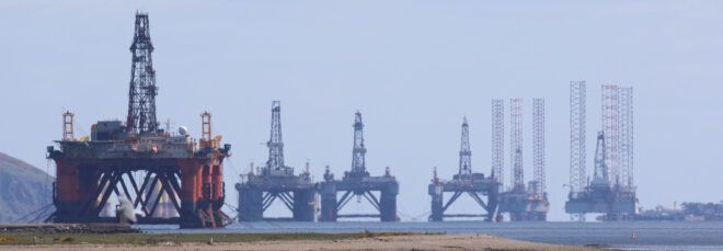 oil rigs in water