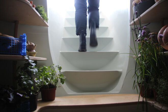staircase in a cellar