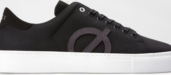 black and white vegan sneakers
