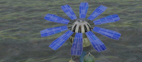 tower with solar panels