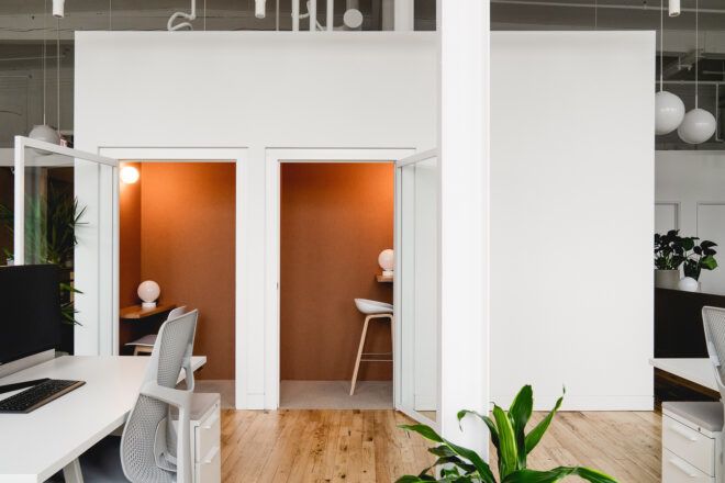 orange meeting rooms