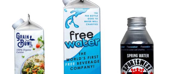 Two cartons and one bottle of water.