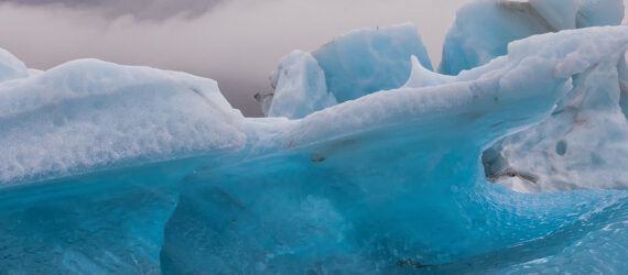 A melting shelf of ice.