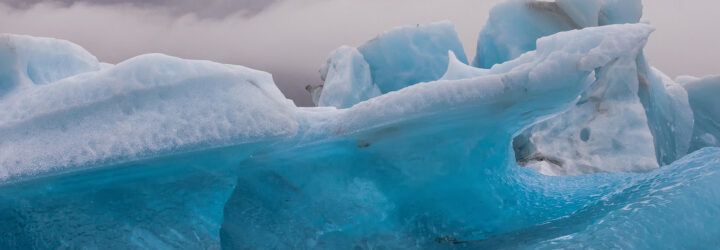 A melting shelf of ice.