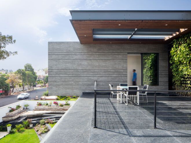 person standing on concrete balcony