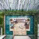 aerial view of patio in center of small cooling pool in outdoor courtyard