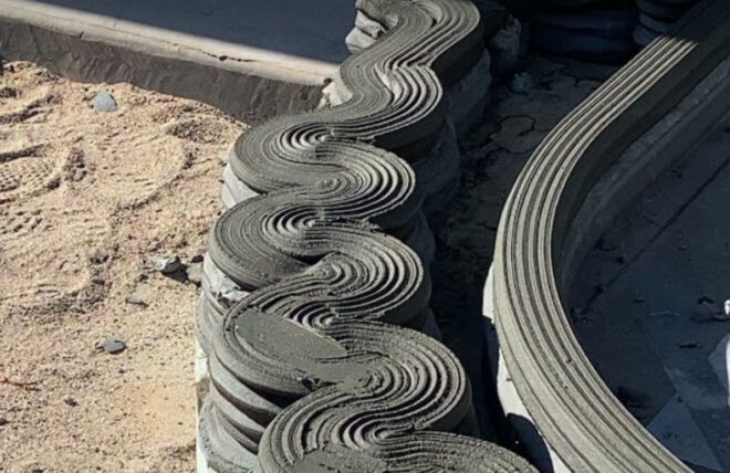 wavy 3D-printed walls