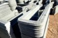 rows of 3D-printed walls