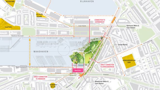 map of park in Rotterdam