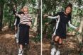 kids wearing striped shirts and dresses