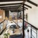 An overhead view of the living room.