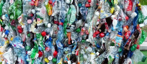 A block of plastic waste.