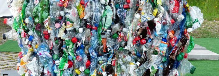 A block of plastic waste.