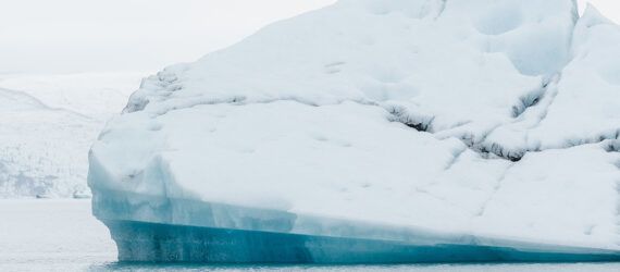A floating iceberg.