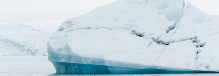 A floating iceberg.
