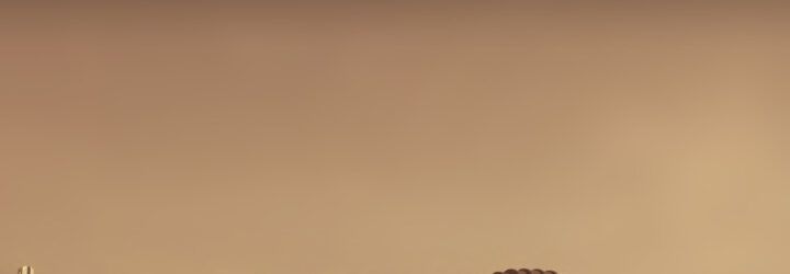 A rendering of what the structure would look like in a Mars environment.