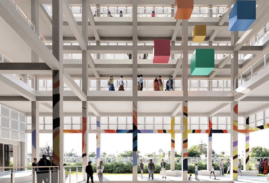A flexible entrance space for performances and installations.
