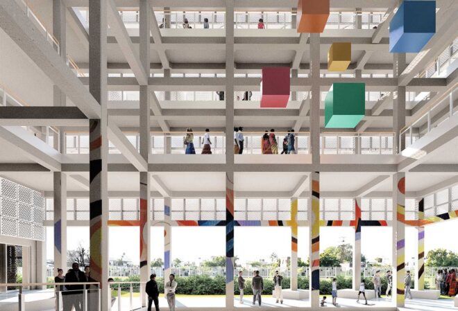 A flexible entrance space for performances and installations.