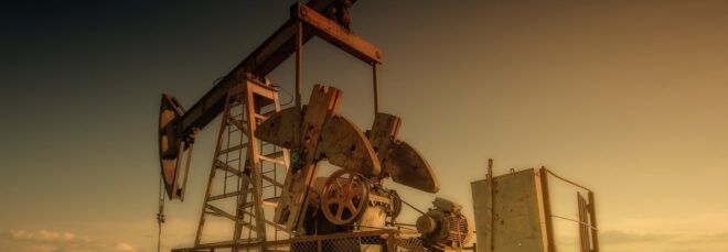 An old oil drilling machine.