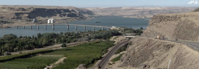 A bank of the Columbia River.