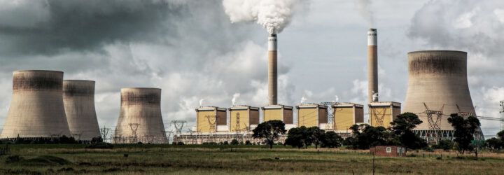 A power plant on the horizon.