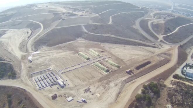 Aeriel view of the compost facility