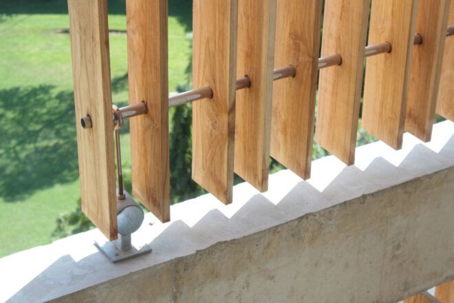 Timber facade detail