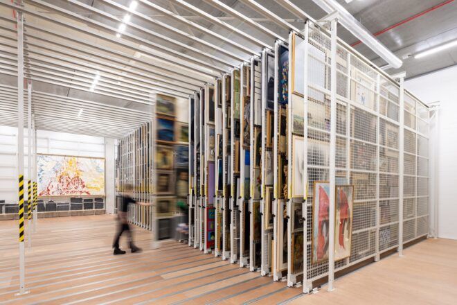 Room filled with preserved paintings