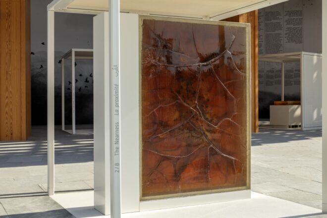Sculpture trapped inside a wall