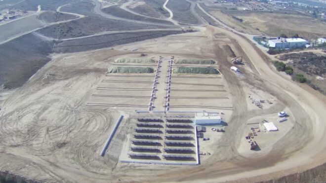 Aeriel view of the compost facility