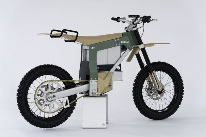 A green e-bike.