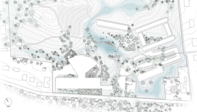 A map of the architecture with the layout