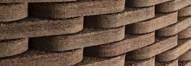 Close up of acoustic mat material