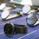 Several watches on a blue mat.