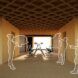 Interior design with patterned ceiling