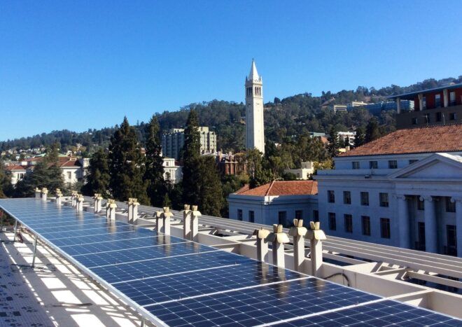 Rooftop with solar panels