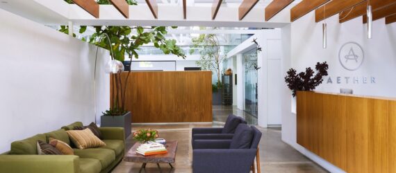 Interior front desk of the office