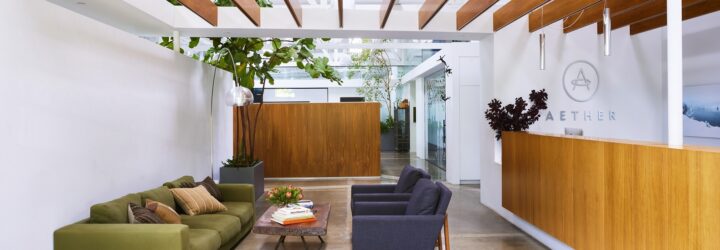 Interior front desk of the office