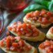 Slices of bruschetta.