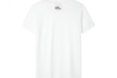 A white t-shirt with a label reading 