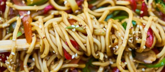 A vegetable noodle dish.