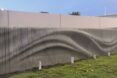 A 3D-printed concrete wall.